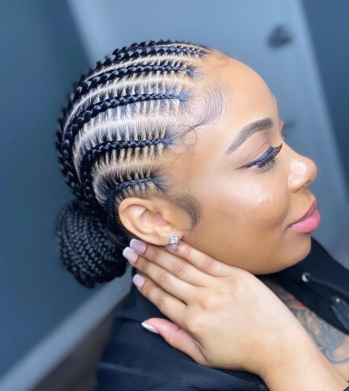 African Hair Braiding Newark NJ feed in braids natural hairline seamless style