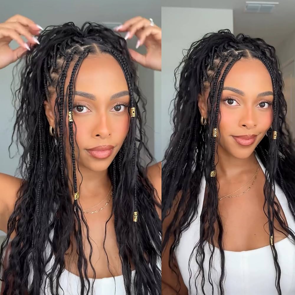 Professional knotless African braids in Houston