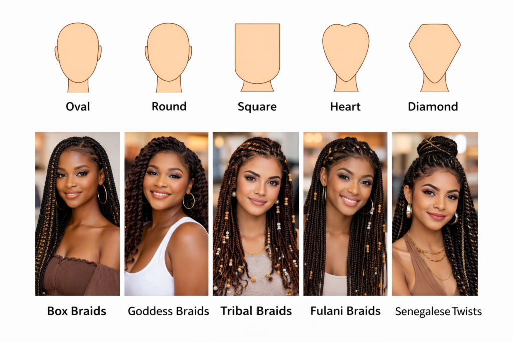 Best braids for face shape in Houston, expert braiding guide