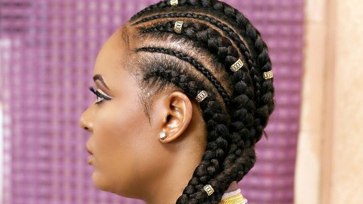 cornrows with feed-in extensions in Houston