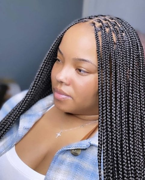 African hair braiding Newark NJ knotless braids style