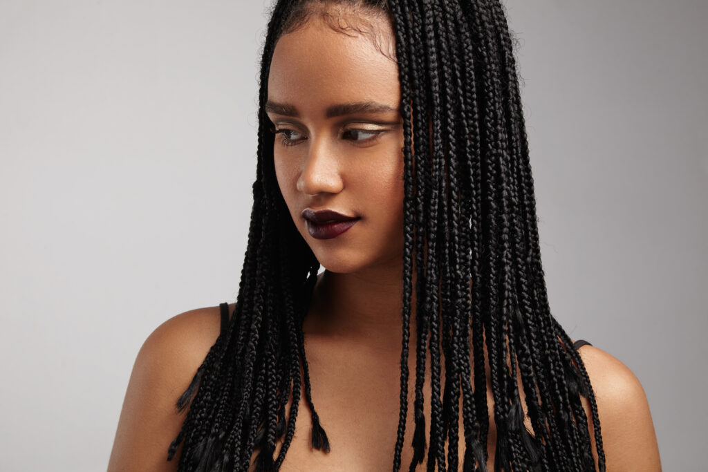 Beautiful African braids in Houston at Abeeba African Hair Braiding