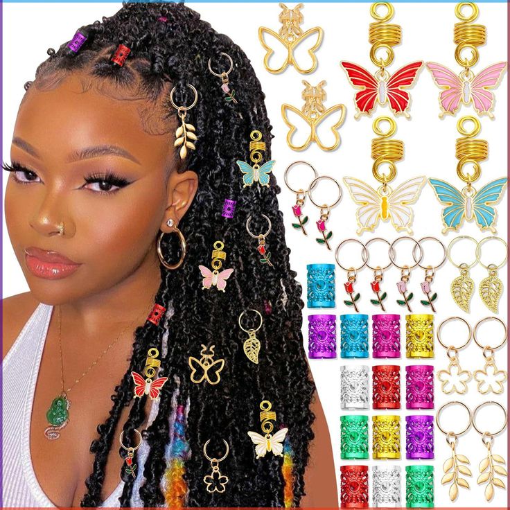 Trendy Bohemian braids with accessories, protective hairstyle and braiding style in Houston