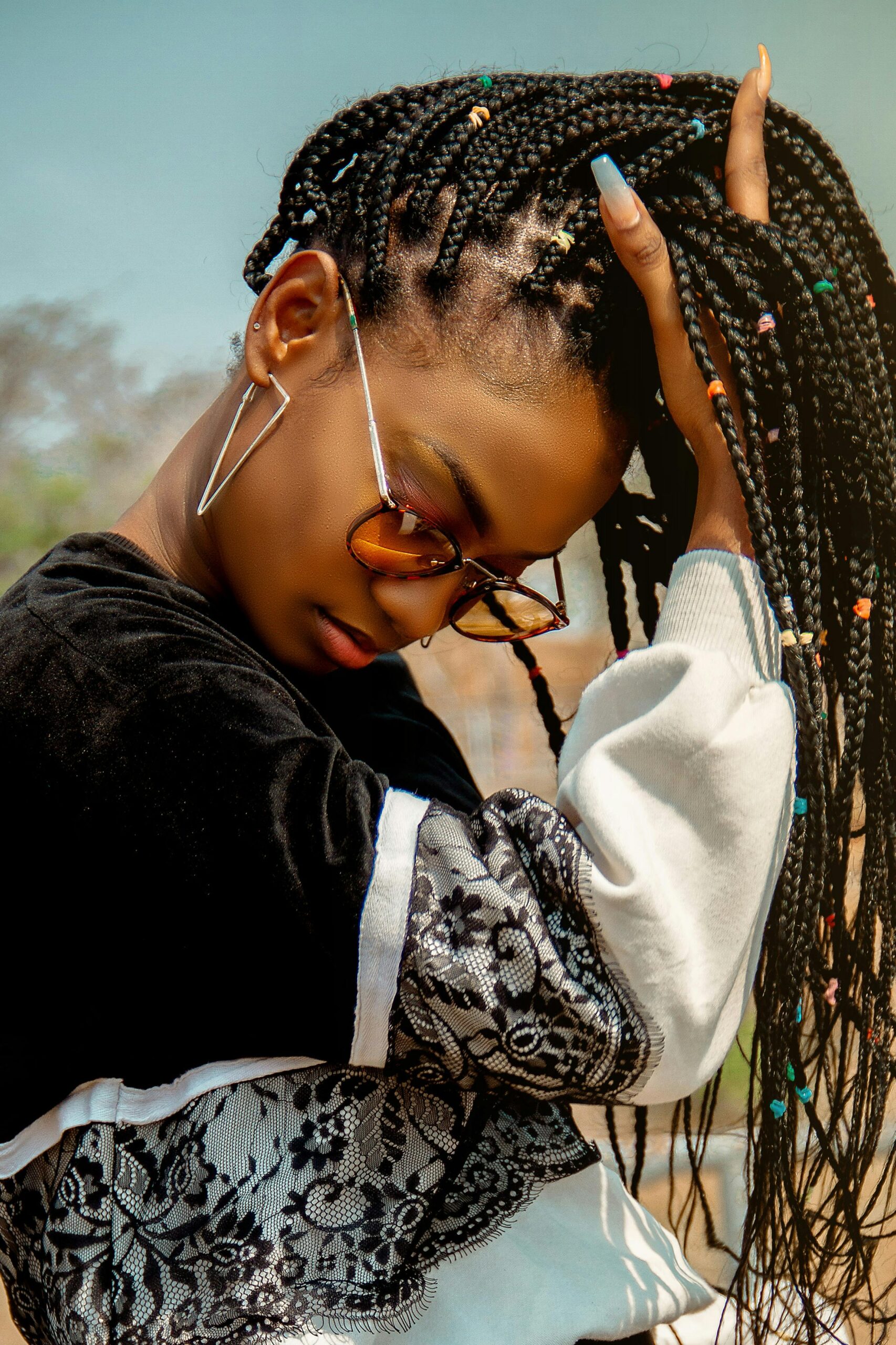Knotless braids in Houston protective hairstyle