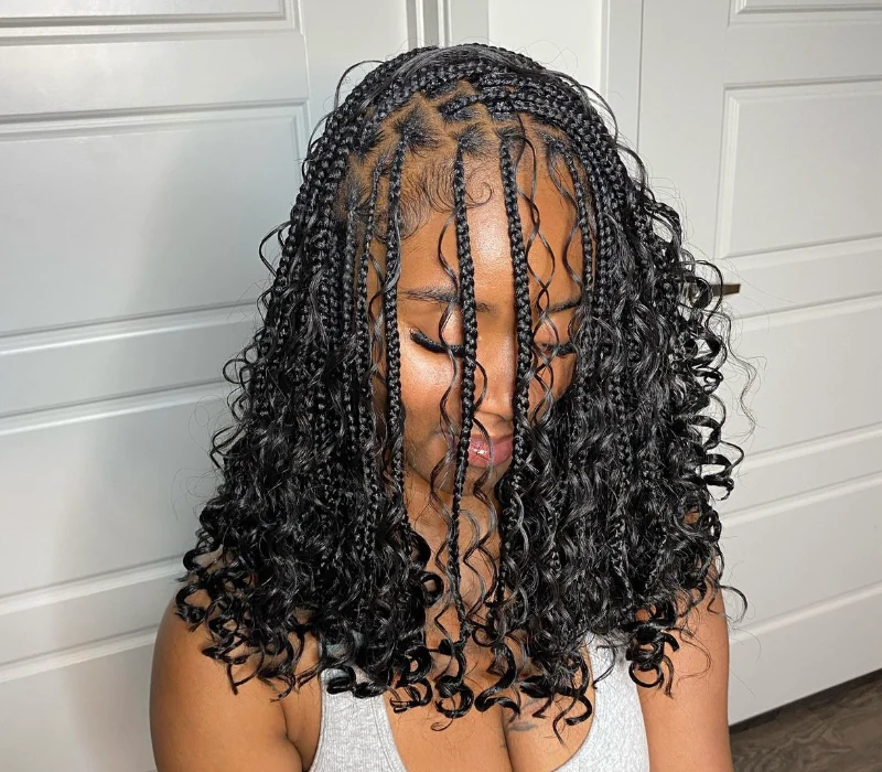 African Hair Braiding Newark NJ bohemian braids curly loose natural trendy style