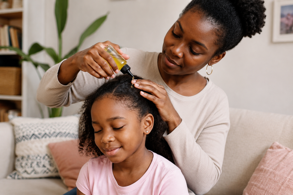 natural hair care for children between braids Newark NJ